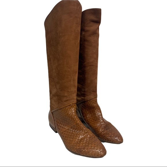 Via Spiga Shoes - Woven leather vintage boots 6.5
